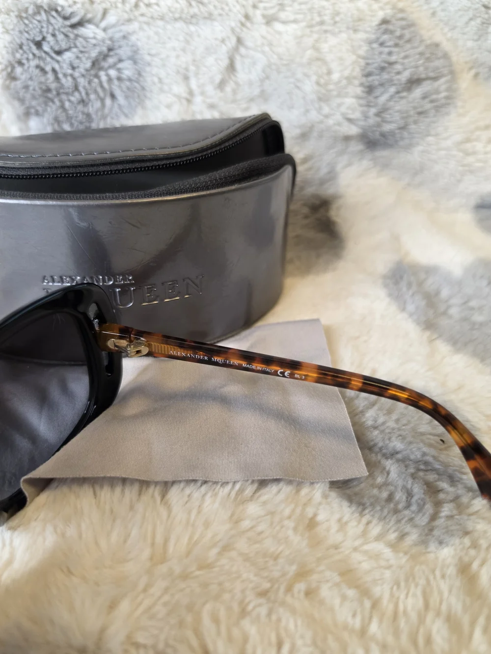 Alexander McQueen Black Oversized Women's Sunglasses